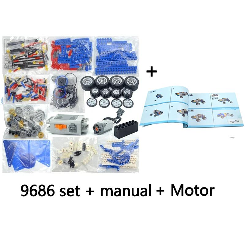 Moc Technische Rad Zahnrad Teile Set Technologie DIY Bausteine Ziegel Zubehör Pädagogisch Kraftfunktion 9686 Kinder Leduo