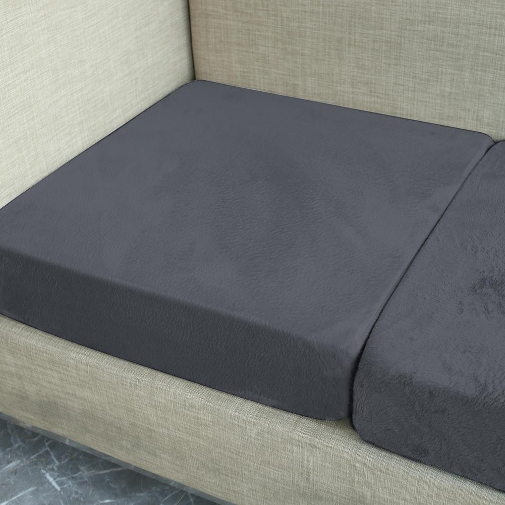 Stretch Velvet Plush Sofa Slipcover Furniture Protector Cushions Cover with Elastic Band Washable Home Recliner Chair Covers