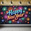 New Year Banner  Design Holiday Background Celebration Display Glittery Happy New Year Display For New Year Party