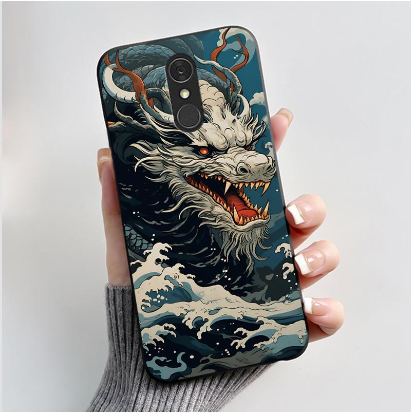 For LG Q7 Plus Q7+ Q7a Phone Case Luxury Cute Love Rabbit Funny Soft Silicone Black TPU Protective Cover For LG q7 LM-Q610 Case