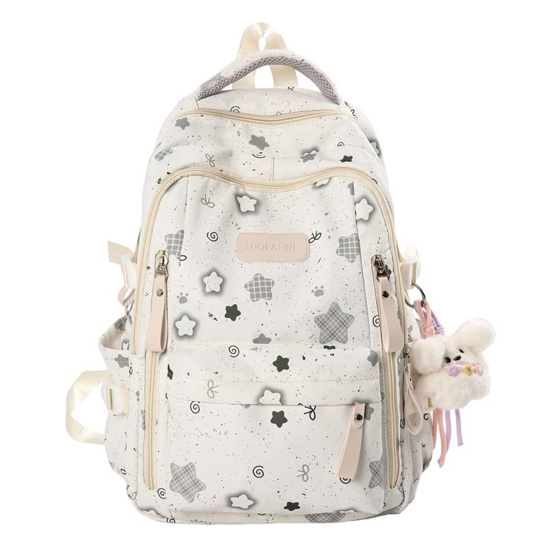

Student Schoolbag Women s Multi-Compartment Backpack білий