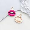 1pcs Rose Red Oil Drop Pendant Through The Alloy Earrings Diy Handmade Homemade Accessories Materials Multiple Styles