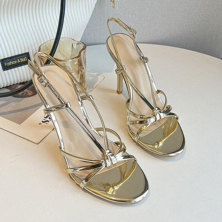 

Size 35-43, large size women s shoes 41 fat feet summer one-button open-toed sandals women s new fashion Roman sandals 42 43 золотой