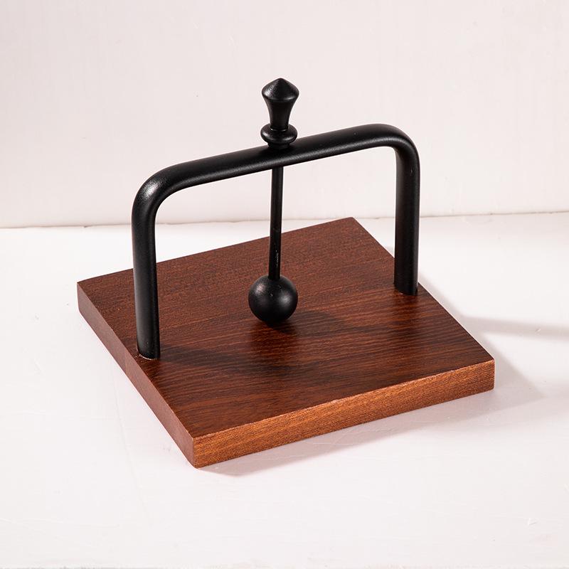 1pc Wooden Napkin Holder Cafe Western Restaurant Tissue Rack Vertical Paper Stand Elegant Design Dining Table Sturdy Decoration