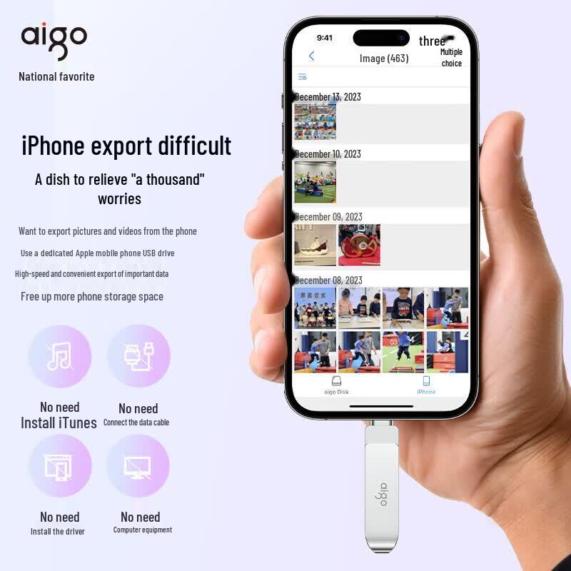 aigo U371 Lightning & USB 3.0 Dual-Port Flash Drive