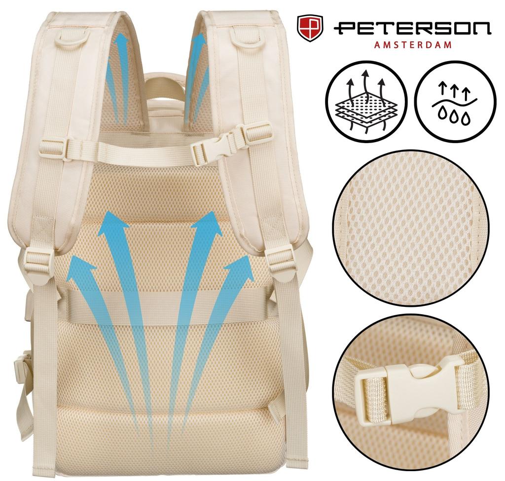 PTN 24421-6170 Ecru Travel Backpack