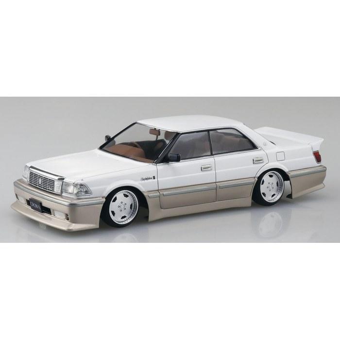 Aoshima 1/24 The Tuned Car Series No. 86 Toyota Insurance UZS131 Crown 1989 Plastic Model Kit