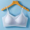 Light Green Seamless Ultra Thin Bra with Adjustable Straps and Breathable Cups
