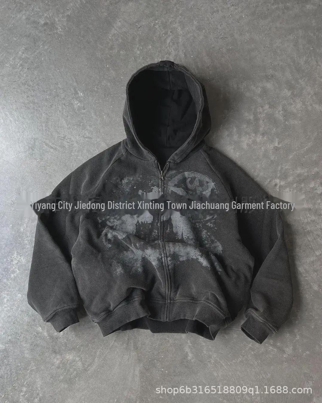 

«Унисекс-кардиган с капюшоном на молнии со скелетом — принт в стиле «Американский ретро»» Extra Extra Large (XXL)