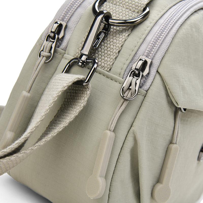 Women's Nylon Shoulder Bag Solid Color Portable Crossbody Bag
