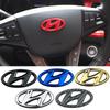 AOTI9 for Hyundai ABS Car Steering Wheel Logo Emblem Cover Sticker Elantra Sonata Tucson I30 I20 Accent Genesis Tiburon Kona Tiburon