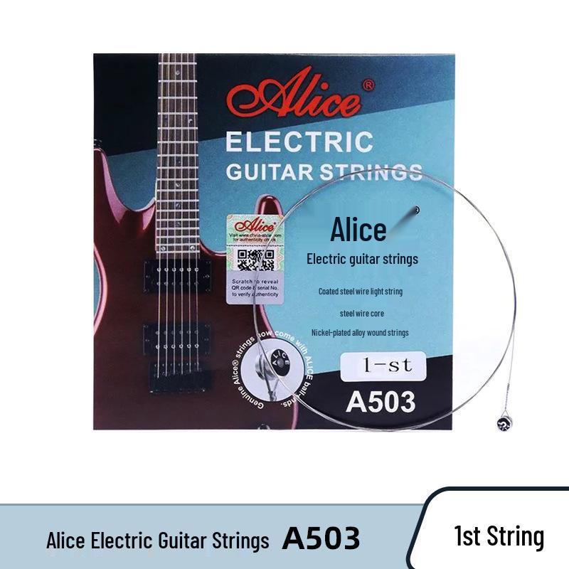 Alice A506 Electric Guitar String Set - 6 Beginner Strings & 1st String Replacement Accessories.