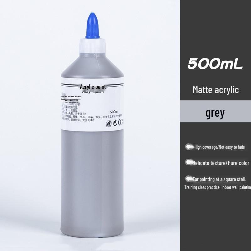 500ml Čtvercová láhev Akrylová barva pro dětské graffiti, Malování sádrových panenek a Omalovánky pro mateřskou školu