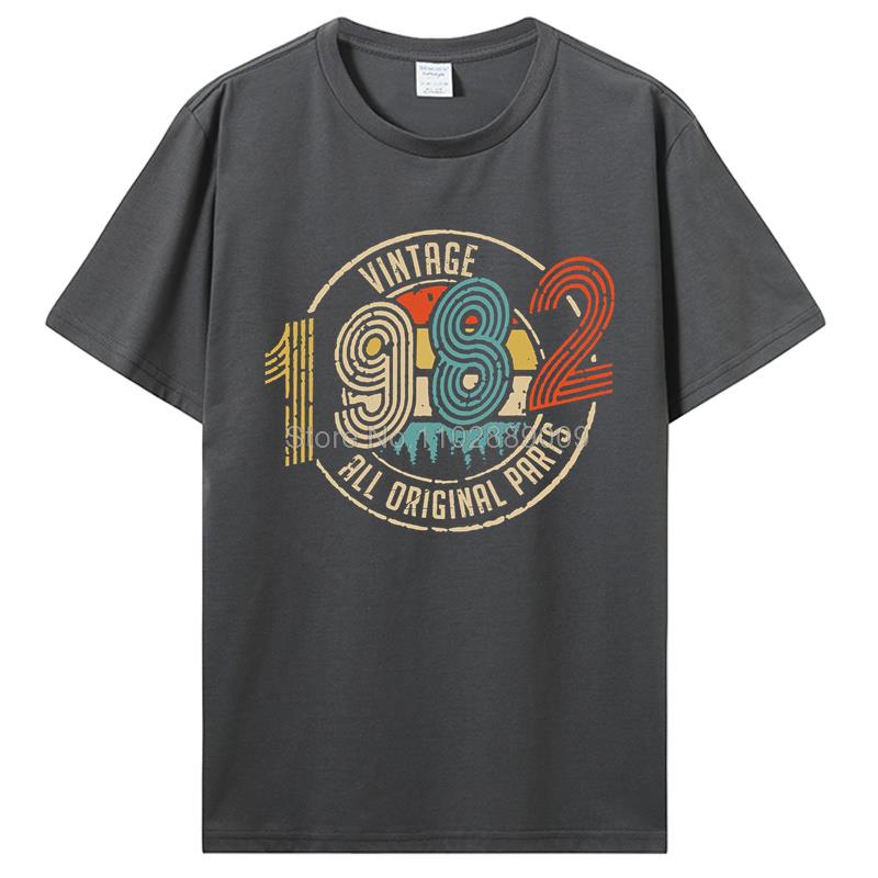 Vintage 1974 1962 1974 1982 All Original Parts Birthday Gifts Men T-Shirt Funny Tees Cotton T Shirt  Harajuku Streetwear