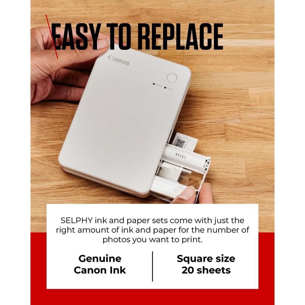 Canon Original Canon Tinte+Papier Set Für Selfie Square Qx10 20 Xs 20l 20 Aufnahmen
