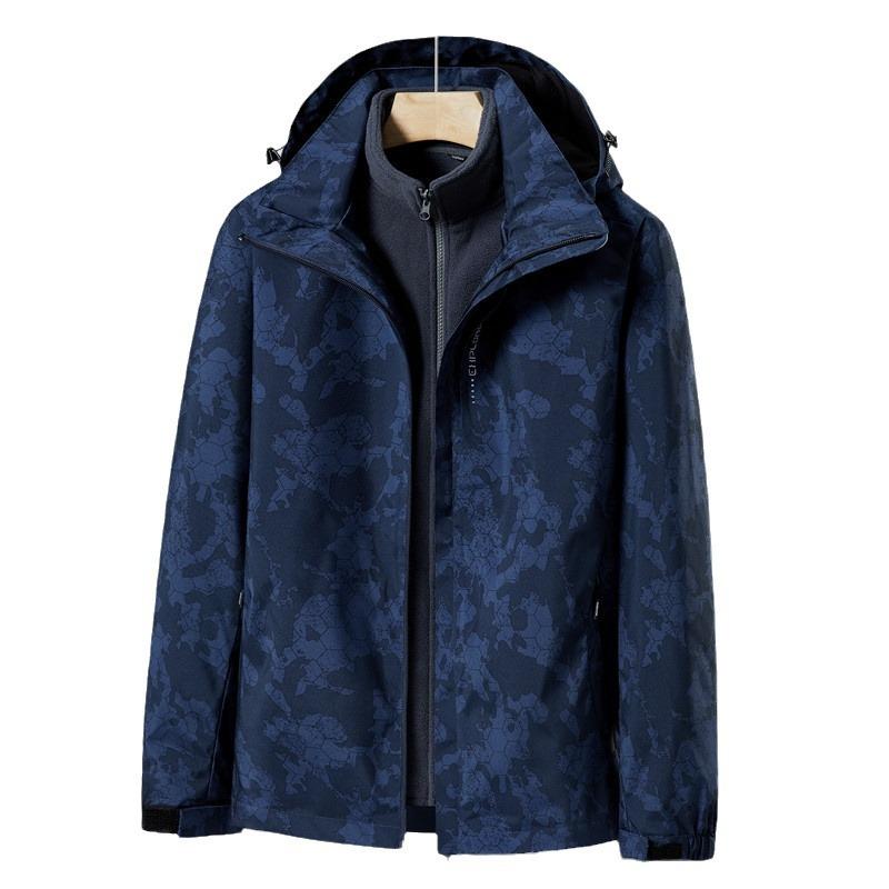 Autumn and Winter New Fashionable Sports Outdoor Three-in-one Men's and Women's Windproof and Waterproof Jacket Camouflage Men's Clothing