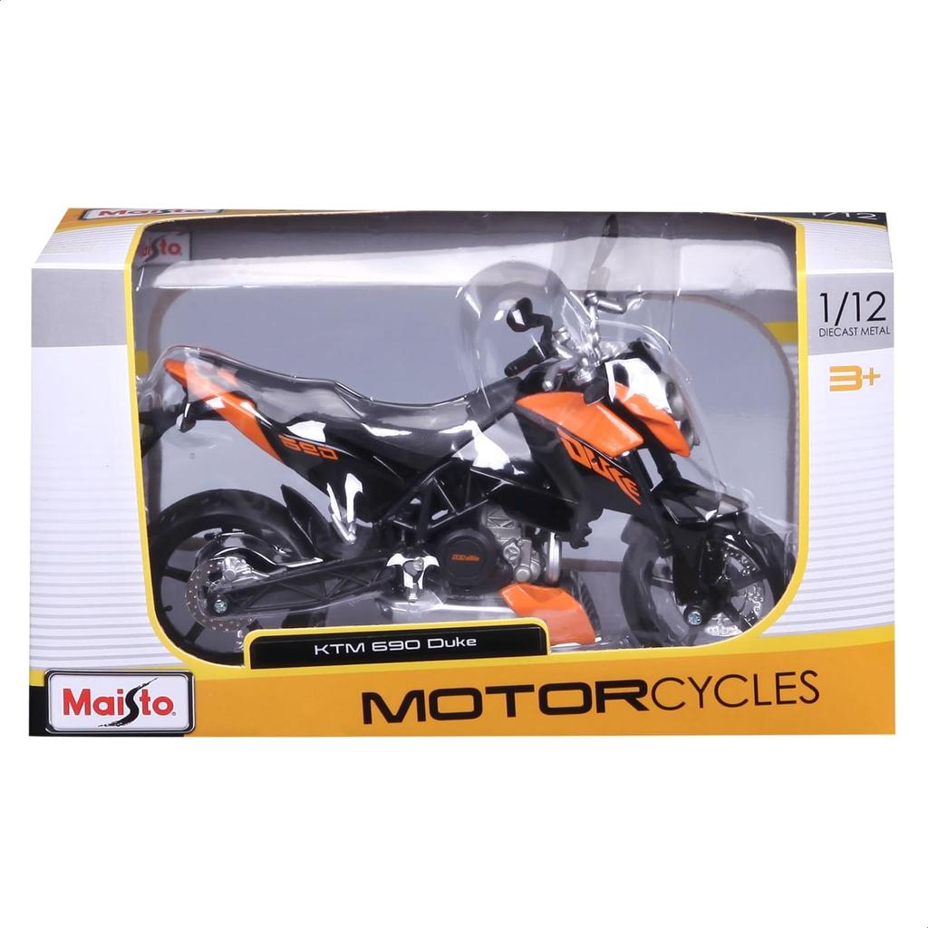 Maisto 1/12 Scale KTM 690 Duke Orange / Diecast Model Car, Motorcycle, Finished Model 9265