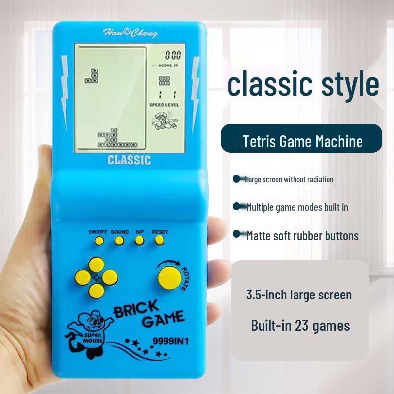 Retro Classic Handheld Tetris Game Console for Kids - Nostalgic Gift Toy