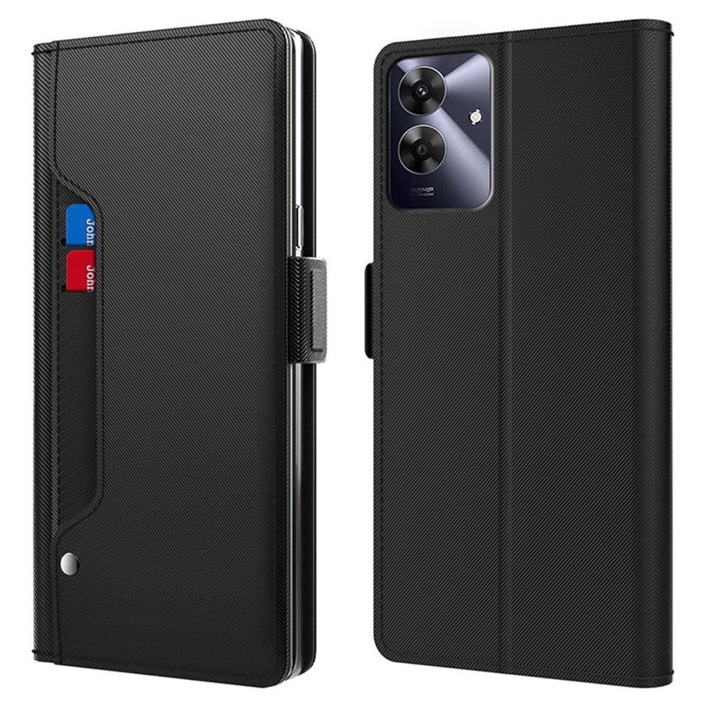 

Чехол-подставка для Realme Note 60, чехол для телефона из ПУ-кожи, держатель для карт, зеркало A