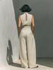 Set Casual Donna Cotone Lino Senza Maniche Pantaloni Lunghi Europeo & Americano Primavera/Estate 2026