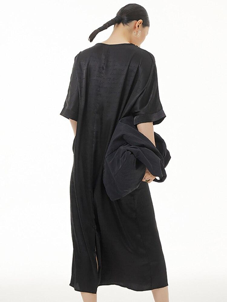 Xitao Vestido Casual da Moda com Laço Temperamento Mulheres WMD6962