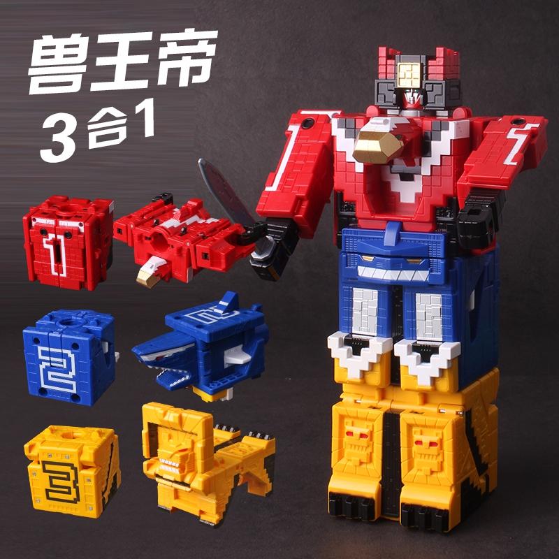 Power Montieren Lernspielzeug Mathe Würfel Verwandlungsroboter Ziffern Puzzle Ranger Tiere Jungen Spielzeug für Kinder