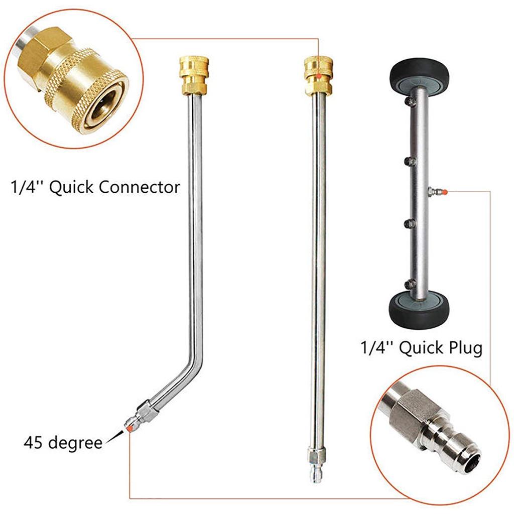 Gümüş Basınçlı Yıkama Makinesi Araba Altı Temizleyici Aparatları Araba Altı Yıkama Su Süpürgesi Gümüş Güçlü Yıkama Makinesi Yüzey Temizleyici 39x10cm