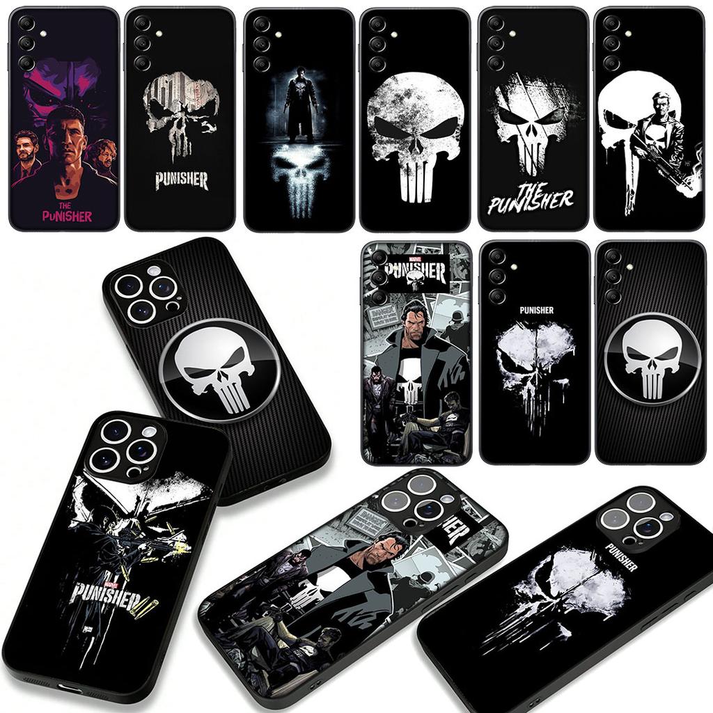 The Marvel Punisher Skull Case for Motorola Moto G54 G05 G24 G55 G75 G9 G85 G15 G57 G86 Power Edge 50 30 Ultra Fusion neo Pro
