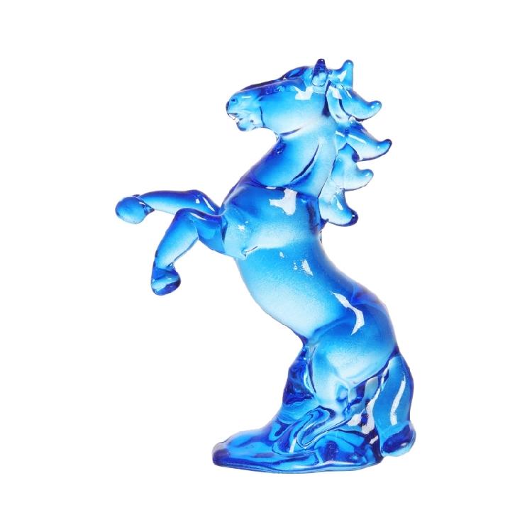 Figurina di Cavallo di Cristallo Statua di Cavallo in Vetro Fatta a Mano Figurina da Collezione Animale Fermacarte per Decorazioni da Tavolo per Casa e Ufficio