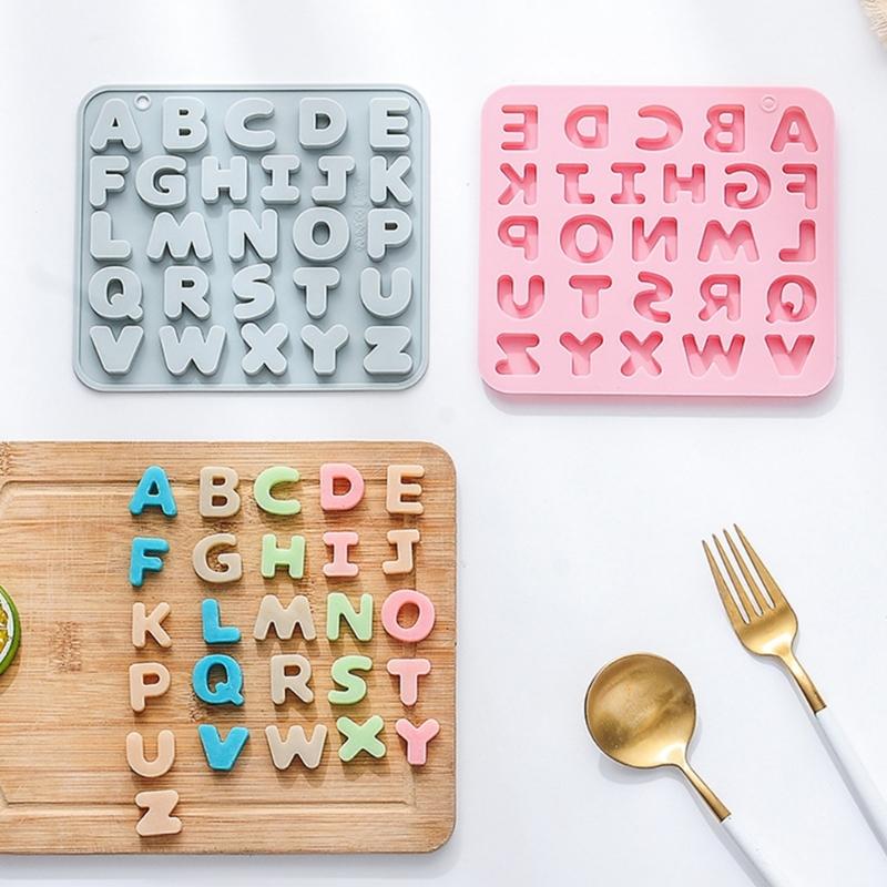 Silikonform in Buchstabenform Fondant Schokoladenform DIY Kuchen Dessertform Zuhause Küche Backen DIY Zubehör