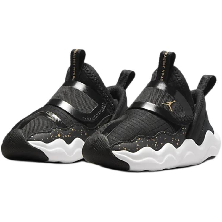 Air Jordan 23/7 TD Black Metallic Gold Baby Sneakers White DQ9294-017