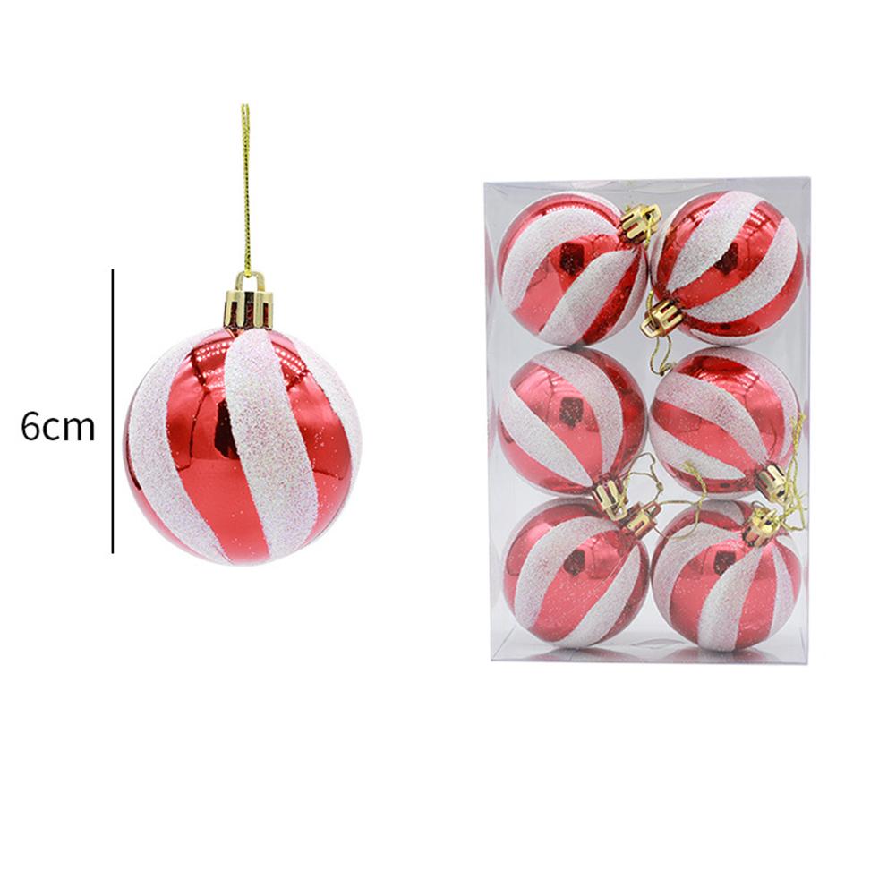 Weihnachtskugeln, 6 Stück 6 cm/ 2,36 Zoll Christbaumschmuck Bruchsicher Weihnachtskugeln Weihnachtsbaumkugeln Weihnachtsdeko für Zuhause