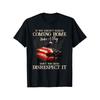 Risked Coming Home Under A Flag Veteran Graphic TShirt Casual Cotton Short Sleeve Tee Men