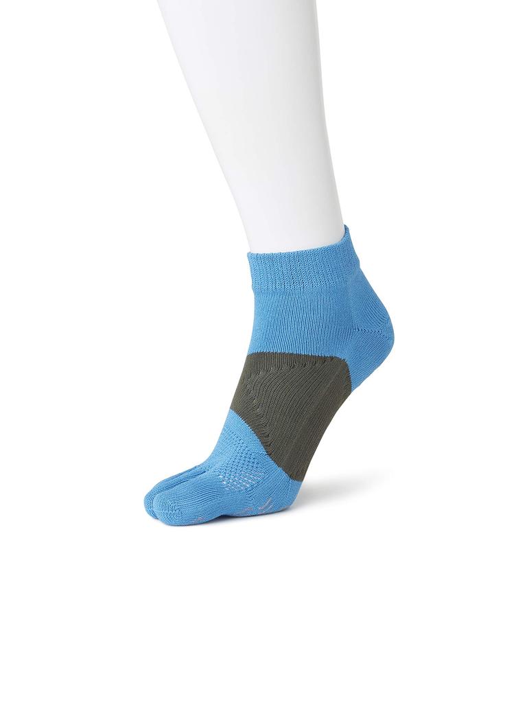 Tabio Racing Run Sizes Made In White Five-Toe Socks, 25.0-27.0cm, Japan,