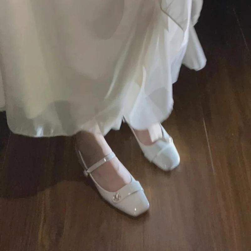 Fashion High Heels Pointed Toe Shoes Woman Lace-Up Navy Blue Pumps Sexy Sandals Slip On Shallow Mouth All-Match Footwear Spikes