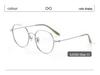 Korean Style Large Frame Glasses for Women: Slimming Oval Silver Frame Eyewear for Round or Square Faces, Model 5305