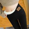 Women's Color Plus Velvet Warm Elastic Leggings High Waist Cotton Pants