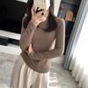 Women's Mock Neck Long Sleeve Thermal Top Slight Stretch Rayon Heat Retention Slim Fit Solid Color Warm Winter Base Layer Shirt