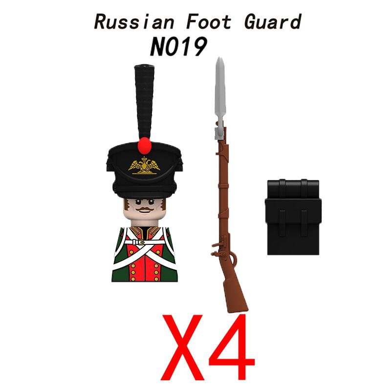 

Военные средневековые строительные блоки Наполеоновские войны Замок Рыцарь Солдат Фигурки Оружие Пушки Британско-французская армия Пехота MOC