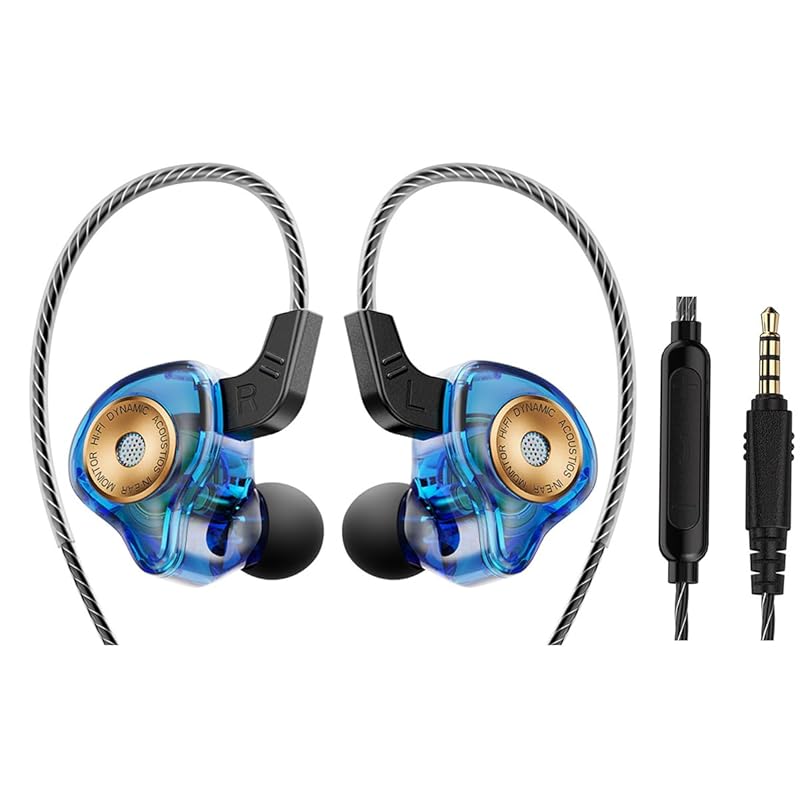 

[New release] 3.5mm earphone wired over-the-ear earphones Canal type with microphone Hard to fall off It won t come off Listen while using earphones