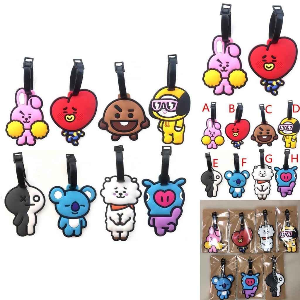 Kpop Boys Bangtan Bts Bt21 Tata Chimmy Cooky Rj Koya Mang Shooky Tag Luggage