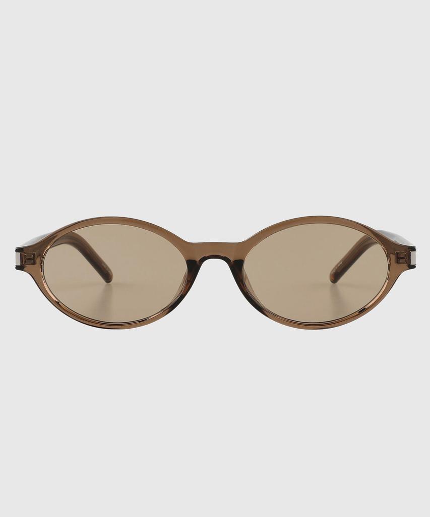 Tuditeo Mon Tinted Lightweight Horn-Rimmed Geek Chic Sunglasses Nylon Tinted Lens C2 Brown