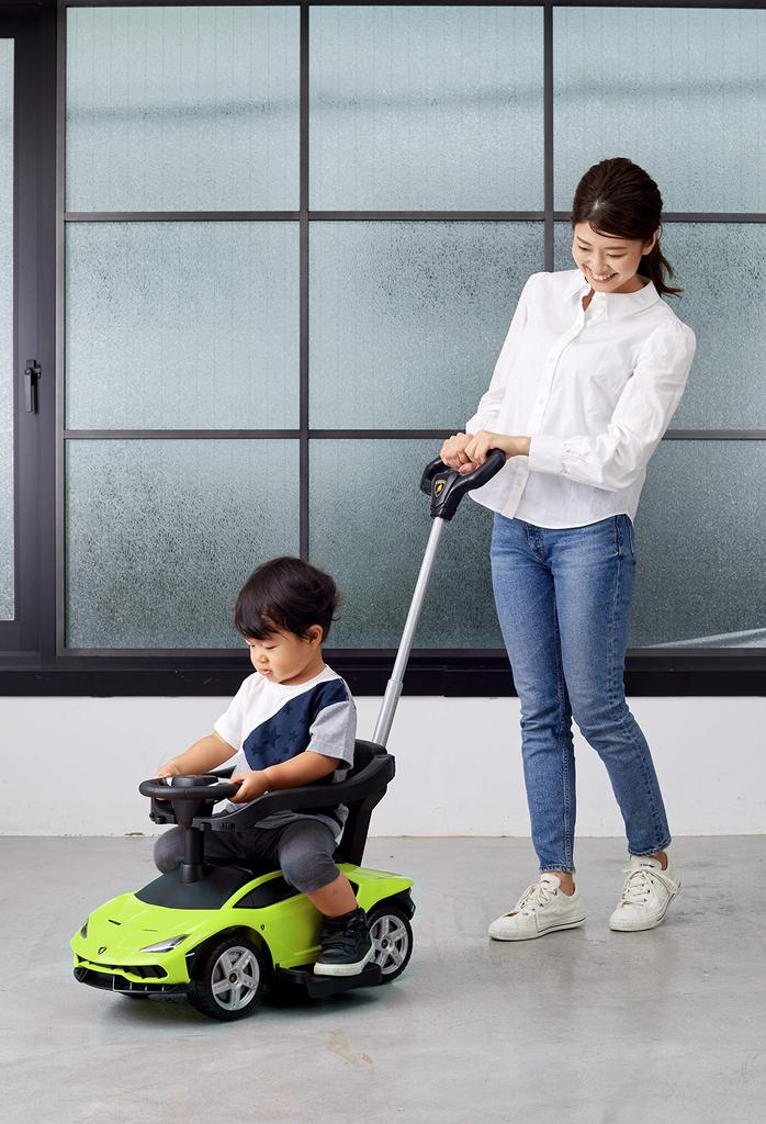 Nonaka Seisakusho Ride-on Lamborghini Centenario with Push Handle, Green