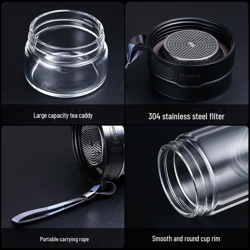 Fuguang Borosilicate Glass Tea Infuser Tumbler