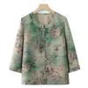 Elderly Women's Round Neck Floral Summer Top