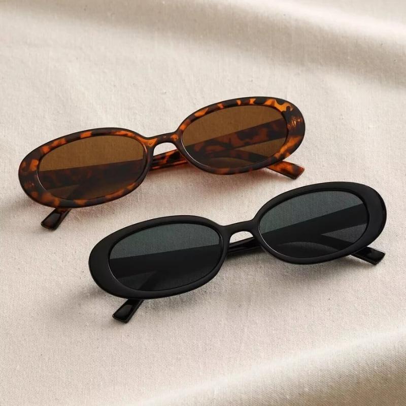 Vintage Oval  Sunglasses Women Luxury Brand Designer Small Oval Sun Glasses Retro Black Red Glasses Ladies Goggle