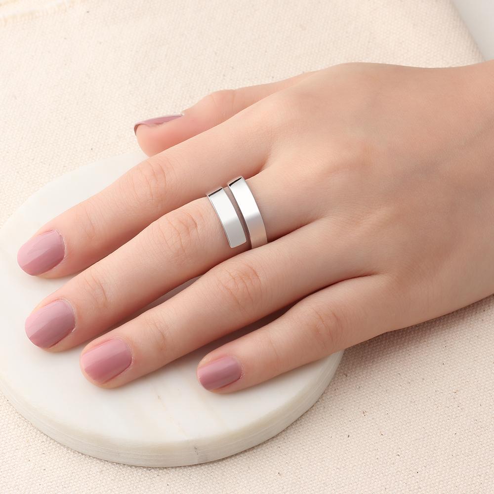Personalized Gold Tone For Women Color Rings Copper Adjustable Name Engraved Rings Celebration Gathering Birthday Giveaway GiftsParty Present