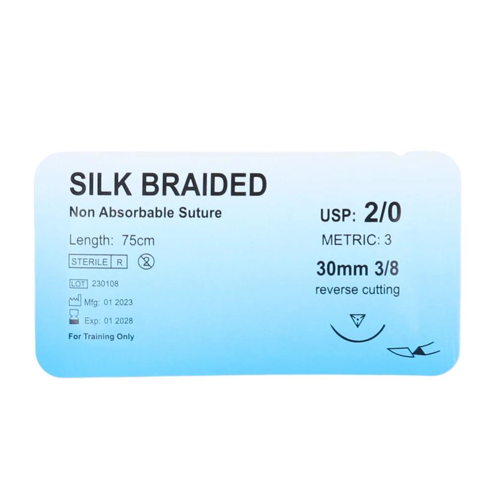 2/0 3/0 4/0 Medical Dental Sutures Nylon Silk Polypropylene Polyester Surgical Simulation Suture for Suture Teaching Exercises