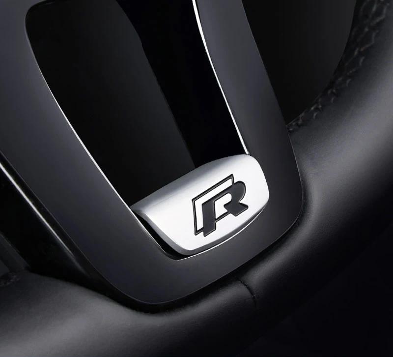 

Для VW 3D Алюмінієвий сплав Rline Емблема Наклейка на кермо автомобіля Аксесуари Для Volkswagen GTI Polo Golf Passat Scirocco Jett