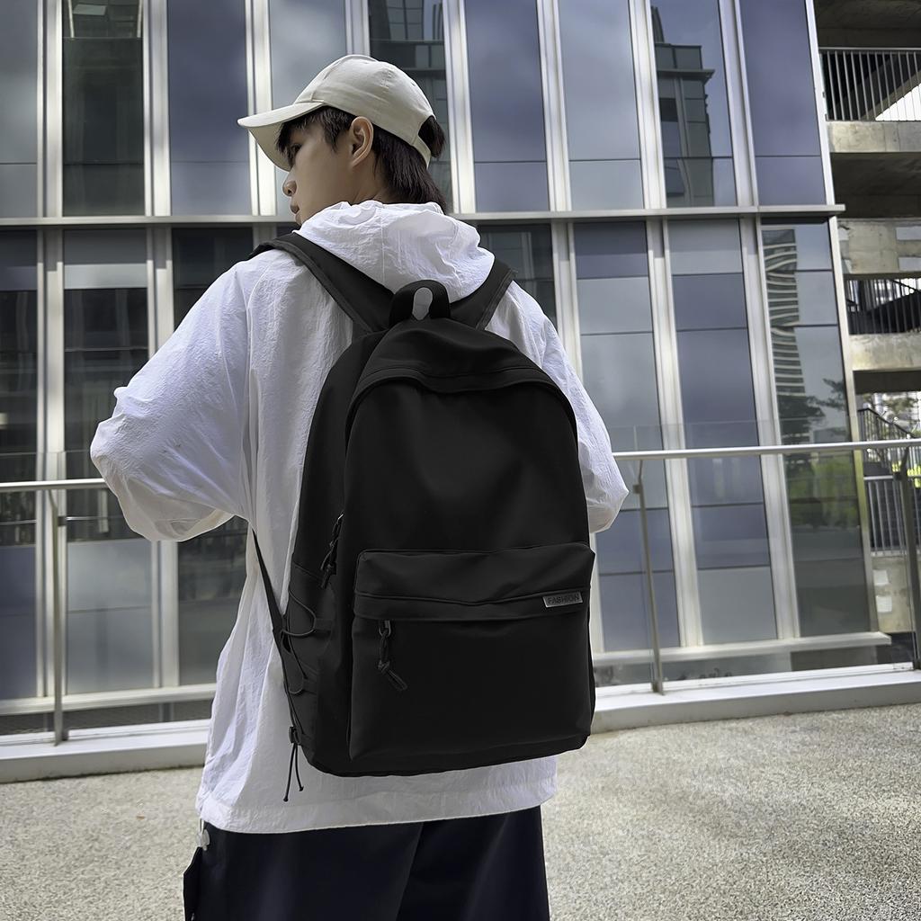 Schoolbag Backpack Men's Simple Large Capacity Travel Backpack Women's Leisure Japanese Junior High School Student High School Student School Bag Men
